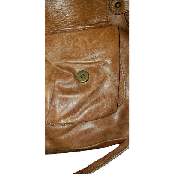 TOSCANI Brown Leather Shoulder Bag - Picture 5 of 7